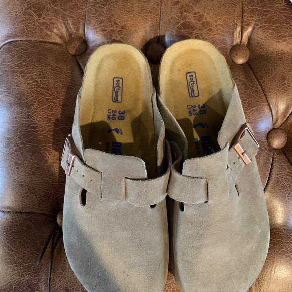 Birkenstock Boston Suede Taupe - Picture 2 of 5